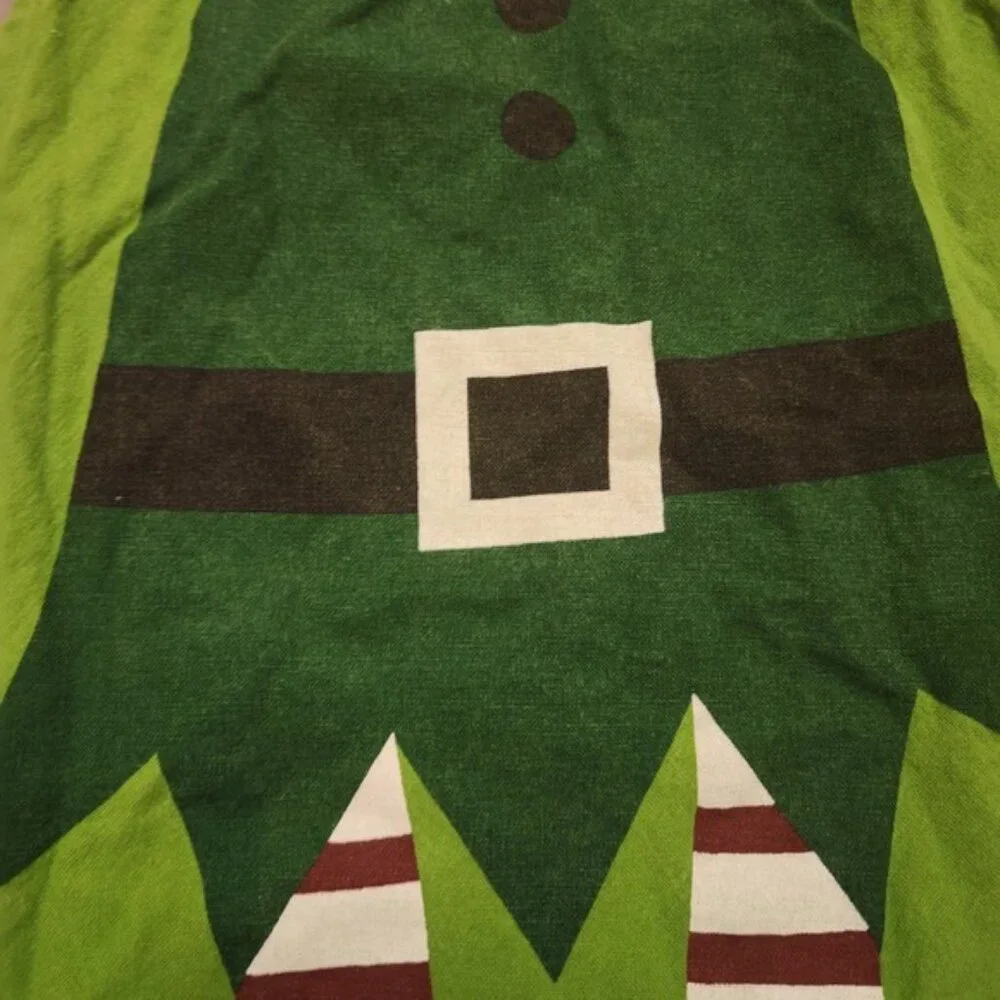 Christmas Elf Apron Holiday Green Red‎ Striped Kitchen Cooking Hobby Lobby